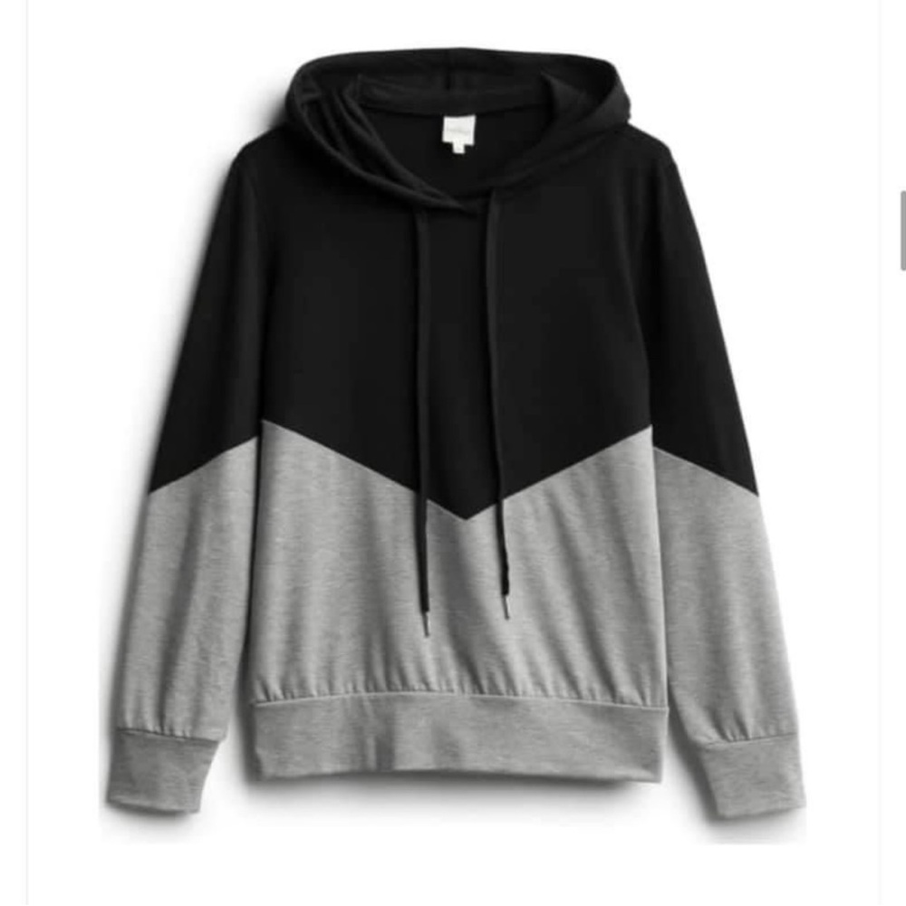 EUC Kaileigh Joanna Chevron ColorBlock Knit Hoodie Top